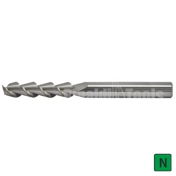 Solid Carbide End Mill for NF-Materials - 2 Flutes - Long Version