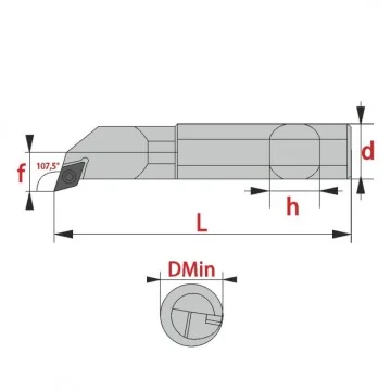 S-SDQCR/L(107,5°)-Set Innendrehhalter