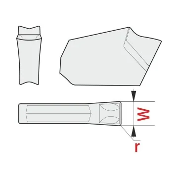 Grooving insert - GTN ... RT100