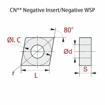 Indexable insert - CNGG...-SF RT110S