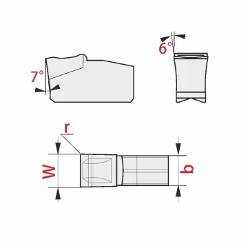 Grooving insert - N151.2- ...-4E RT300 Groove insert