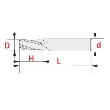 Solid Carbide Aluminum Roughing Mill - 3 Flutes