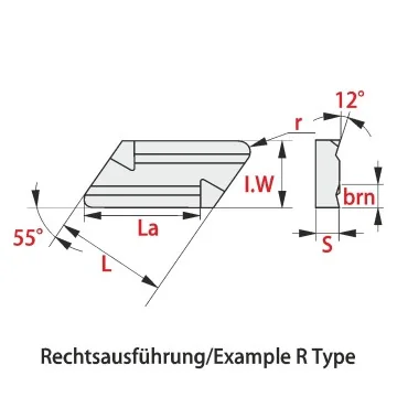 Wendeschneidplatte - KNUX ... R11 RT250