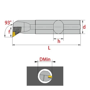 Innendrehhalter - CKUNR (93°)