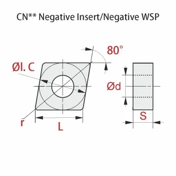 Indexable insert - CNMG...-ALP RT100