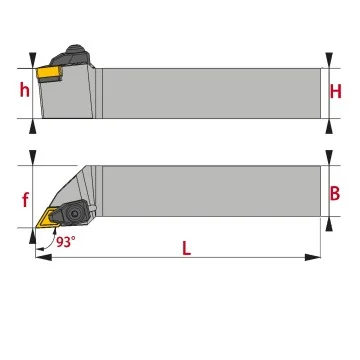 Außendrehhalter - TDJNR/L (93°) mit Pratzenklemmung