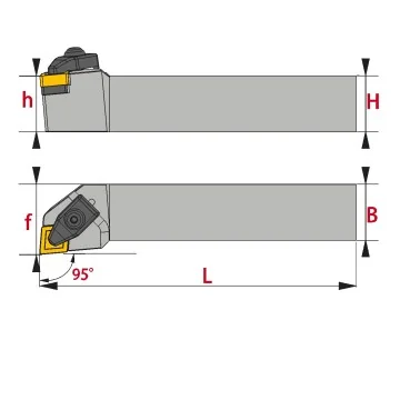 External Tool Holder - TCLNR/L (95°) with clamping