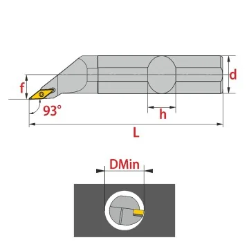 Innendrehhalter - SVJBR/L (93°)