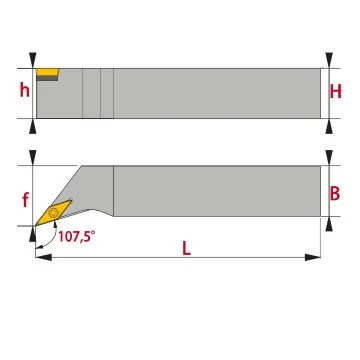 Außendrehhalter - SVHCR/L (107,5°)