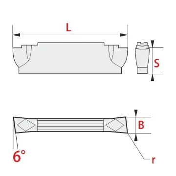 Grooving insert - MGMR ...-J 6D RT300