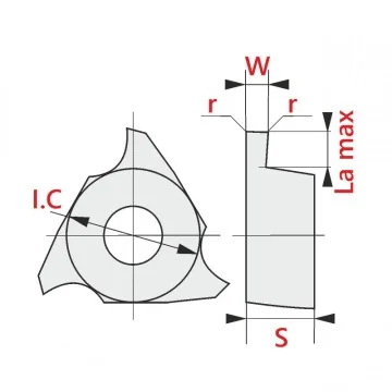 Grooving insert - RT22R/L... RT305