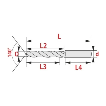 VBU-Bohrer 3xD - Zylinderschaft