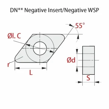 Indexable insert - DNMG...-SF RTC+