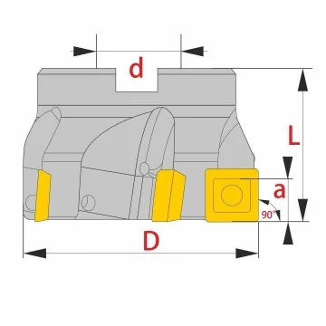 TK90 490R 08T3... Shoulder Mill