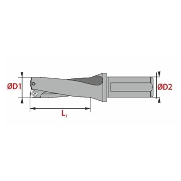 Wendeplattenbohrer - SDUM WCM. D4