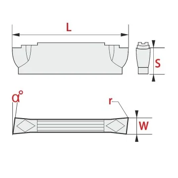 Parting off insert - TDJL-... RT300