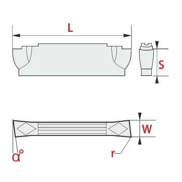 Parting off insert - TDJR-... RT300