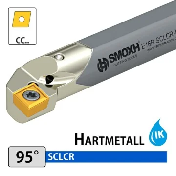 Solid Carbide Internal Tool Holder - E-SCLCR/L (95°) with cooling holes