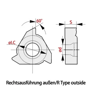 Gewindeschneidplatte - 16ER  (60°) UN/UNC Vollprofil Universalsorte RT315