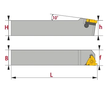 External Threading Tool Holder  - SEL... Left - with cooling holes