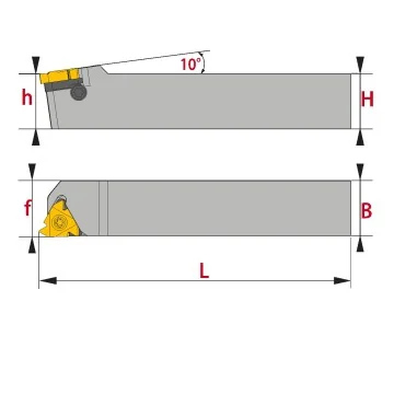 External Tool Holder - SER... Right - with cooling holes