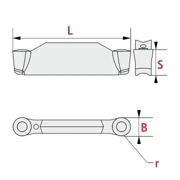 Grooving insert - TDR-... RT300