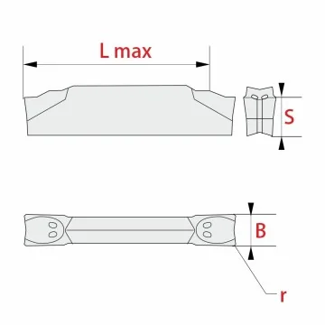 Grooving insert - ZPED..-MG RT250X