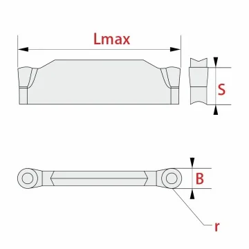 Grooving insert - ZRED..-EG RT250X