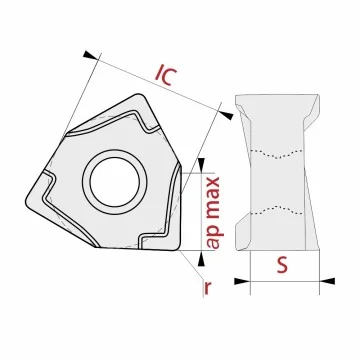 Fräsplatte - XNEX 080608-M13 RT330