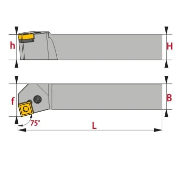 External Tool Holder - PSKNR/L (75°)