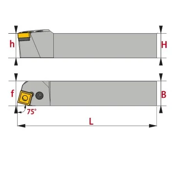 Außendrehhalter - PSBNR/L (75°)