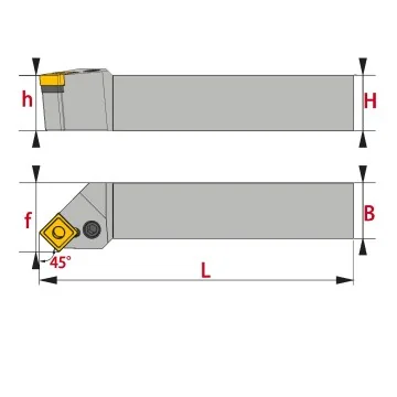 Außendrehhalter - PSSNR/L (45°)