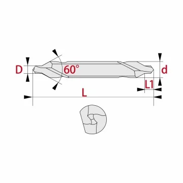 HSS-E Zentrierbohrer Form A