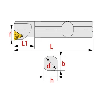 Internal Threading Tool Holder - SIR Right