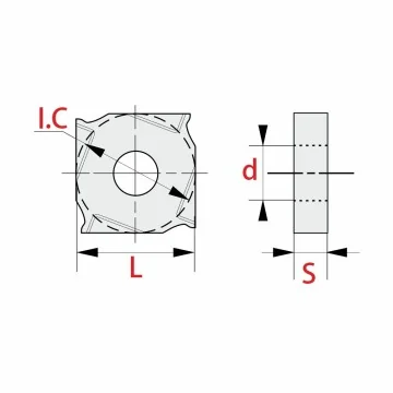 Indexable insert - SNHX... RT302