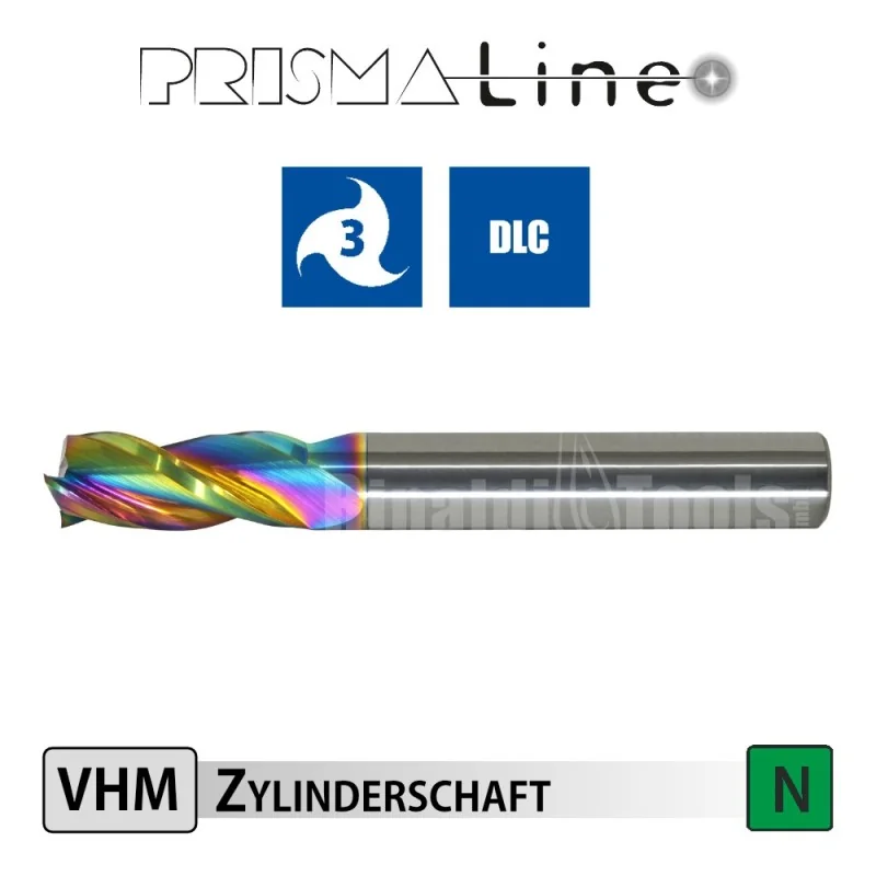 Solid Carbide End Mill for Aluminum (DLC) - Prisma -Line