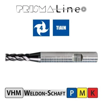 Solid Carbide End Mill - Weldon - Prisma-Line