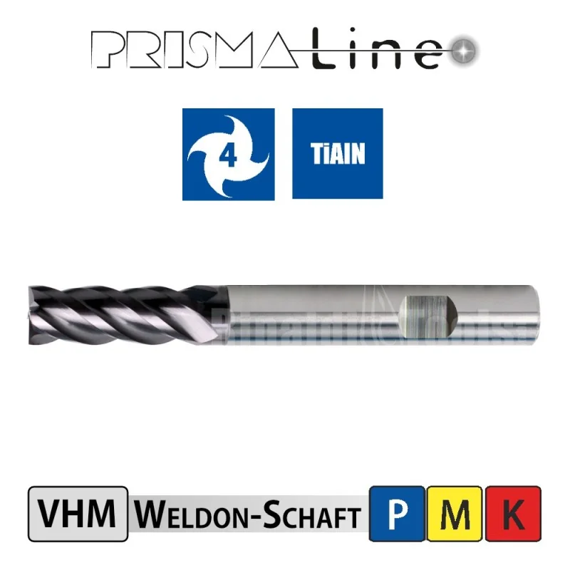 Solid Carbide End Mill - Weldon - Prisma-Line