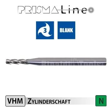 Solid Carbide End Mill for Aluminum - Long Version - Prisma-Line