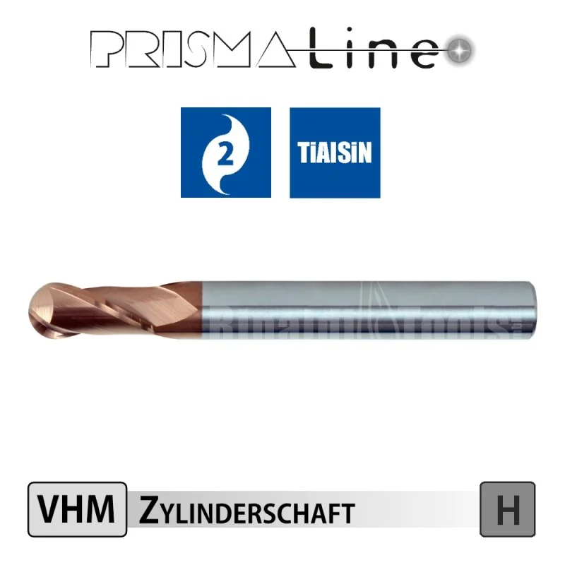 VHM Hart-Kugelfräser bis 68 HRC - Prisma-Line