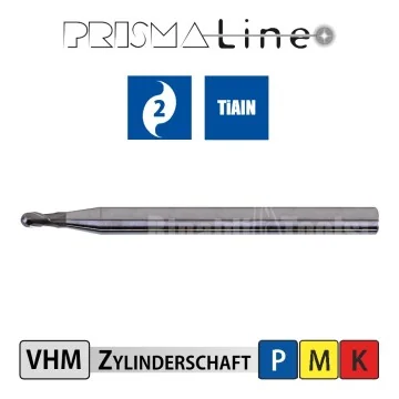 VHM Kugelfräser - Langversion - Prisma-Line