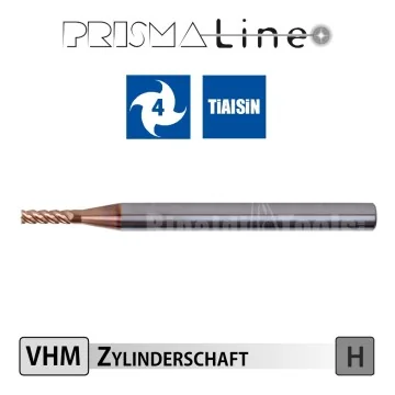 VHM Hartfräser bis 68 HRC - Langversion - Prisma-Line