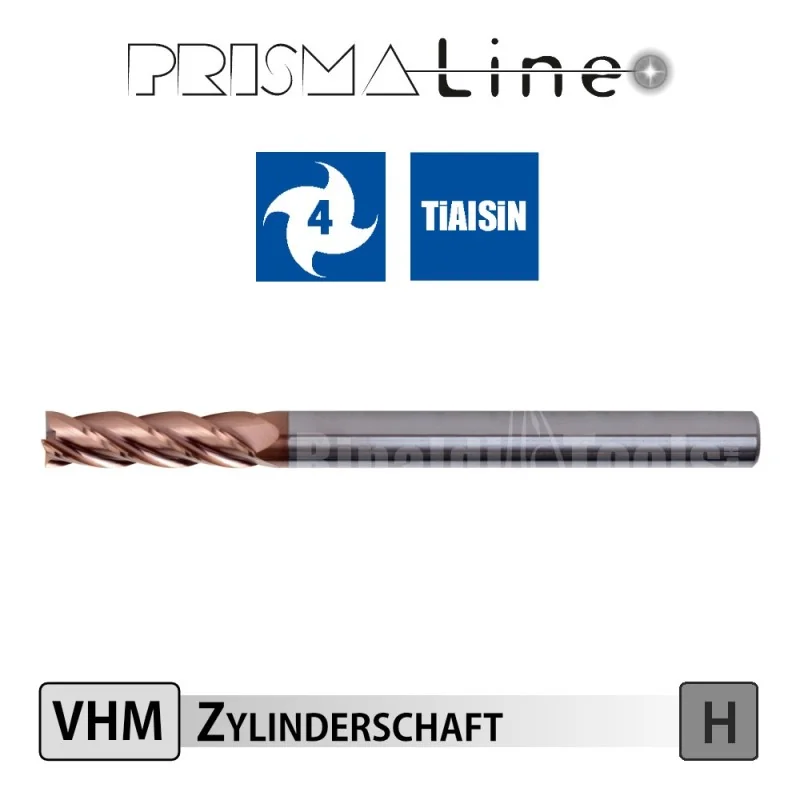 Solid Carbide Hard Milling Cutter up to 68 HRC - Long Version - Prisma-Line