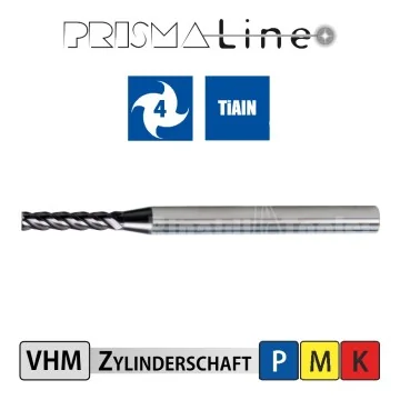 VHM Schaftfräser - Extra lange Schneide - Prisma-Line