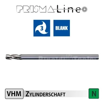 Solid Carbide End Mill for Aluminum - Extra Long Shank - Prisma-Line