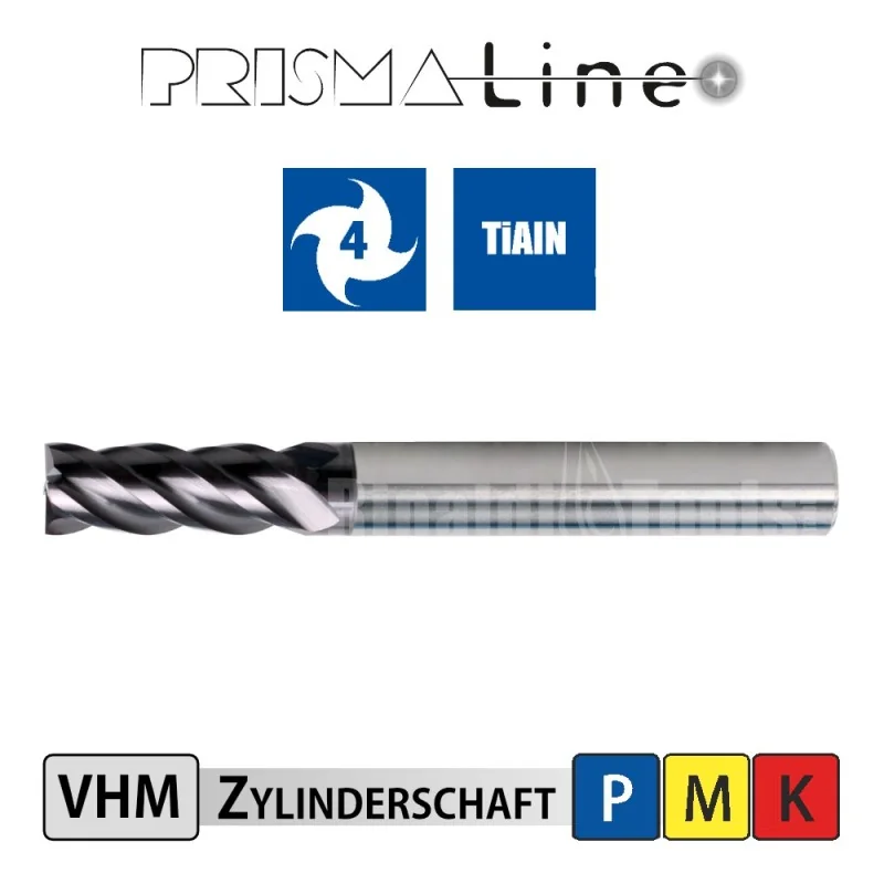 Solid Carbide End Mill - Cylindrical Shank - Prisma-Line