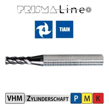 Solid Carbide End Mill - Cylindrical Shank - Prisma-Line