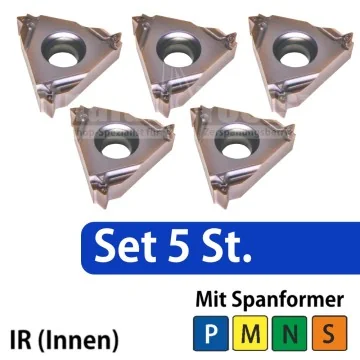 Threading insert Sets - 5x SAME 16IR...-G RT315 (60°) with pitch of your Choice