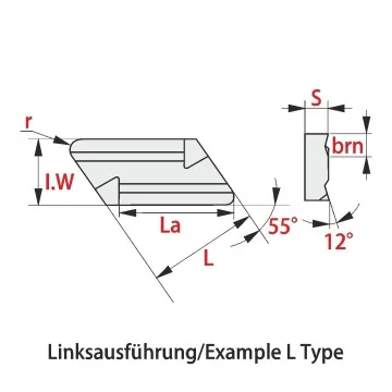 Indexable insert - KNUX ... R11 RT250