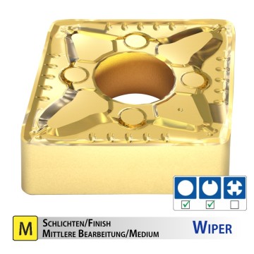 CNMG-W RT255M Wiper Turning Insert for Stainless Steel | Rinaldi-Tools